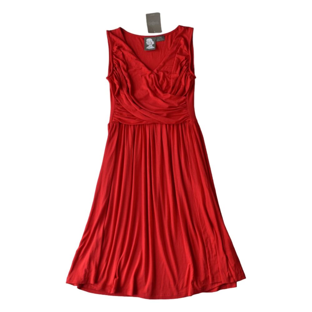NWT Anthropologie Girls from Savoy Red Sleeveless Flowy Midi Dress XS
